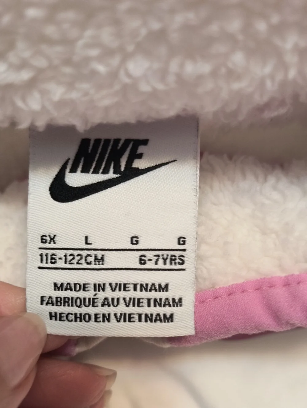 Girls Nike Sherpa Vest Size L (6-7)
